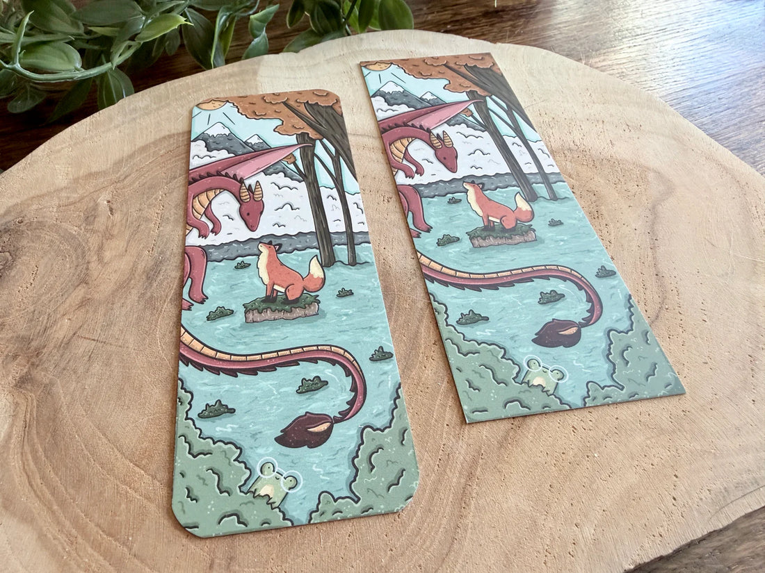 Marque-page Dragon et Renard