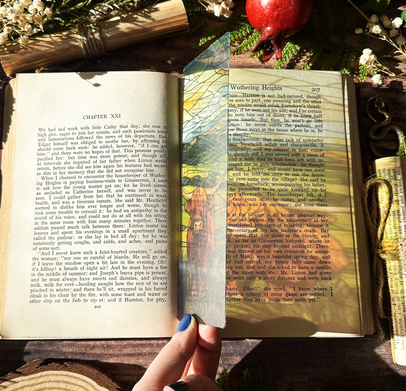 Marque-page Vitrail - Vache des Highlands