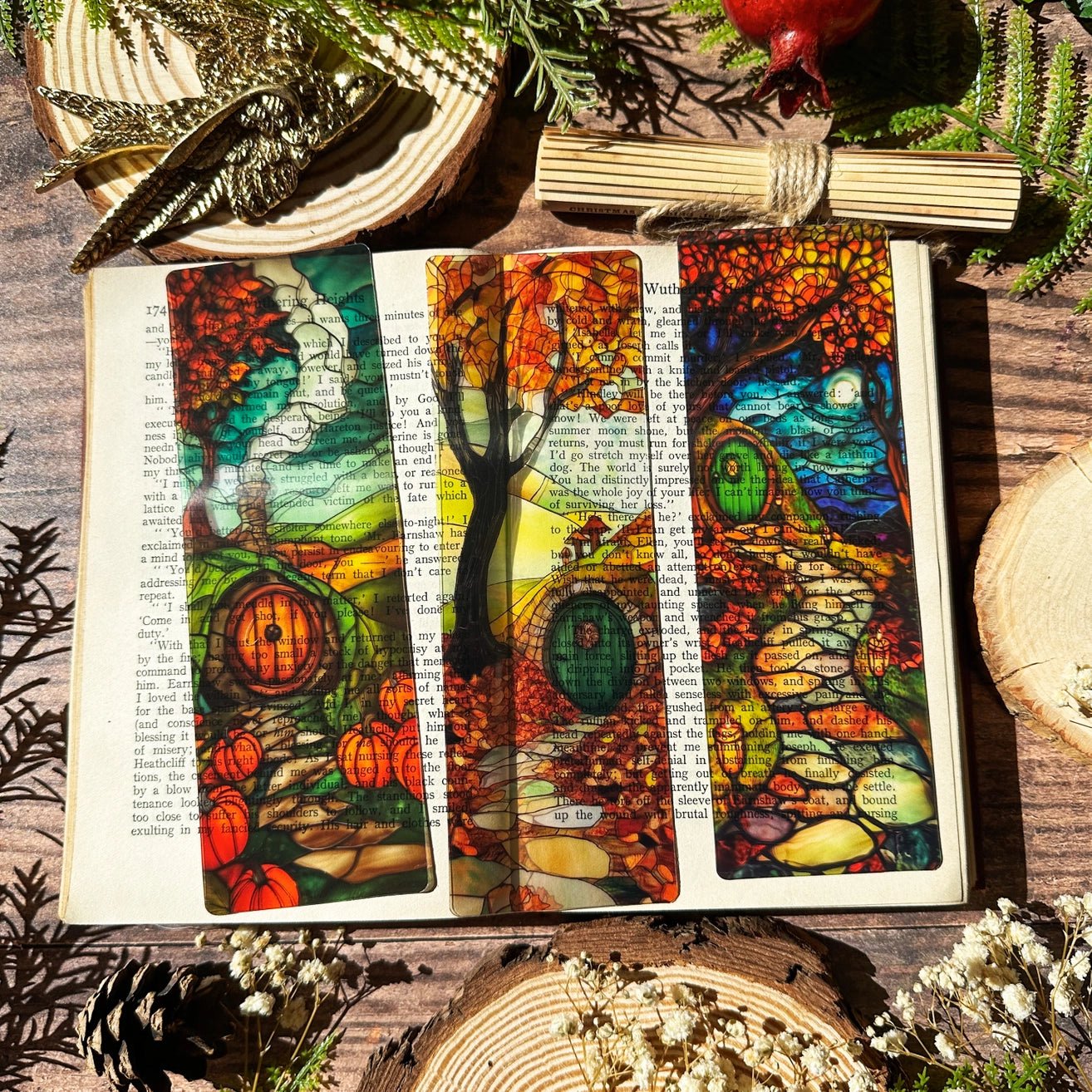 Marque - page Vitrail - Citrouilles de hobbit - La Muchette