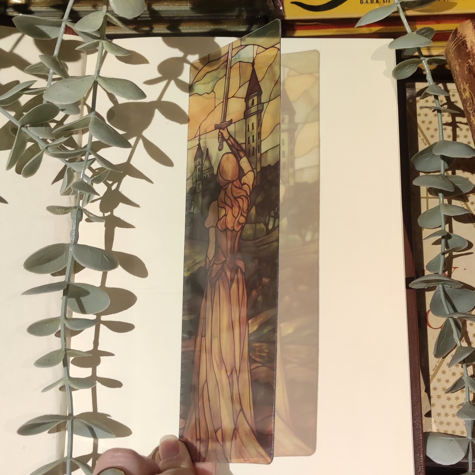 Marque-page Vitrail - Dame médiévale