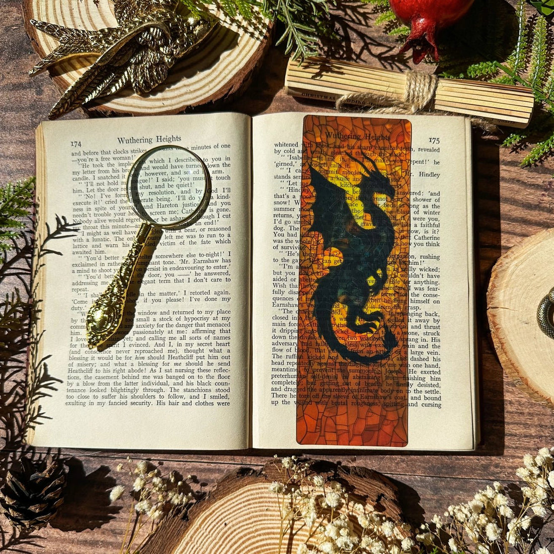 Marque - page Vitrail - Dragon noir - La Muchette