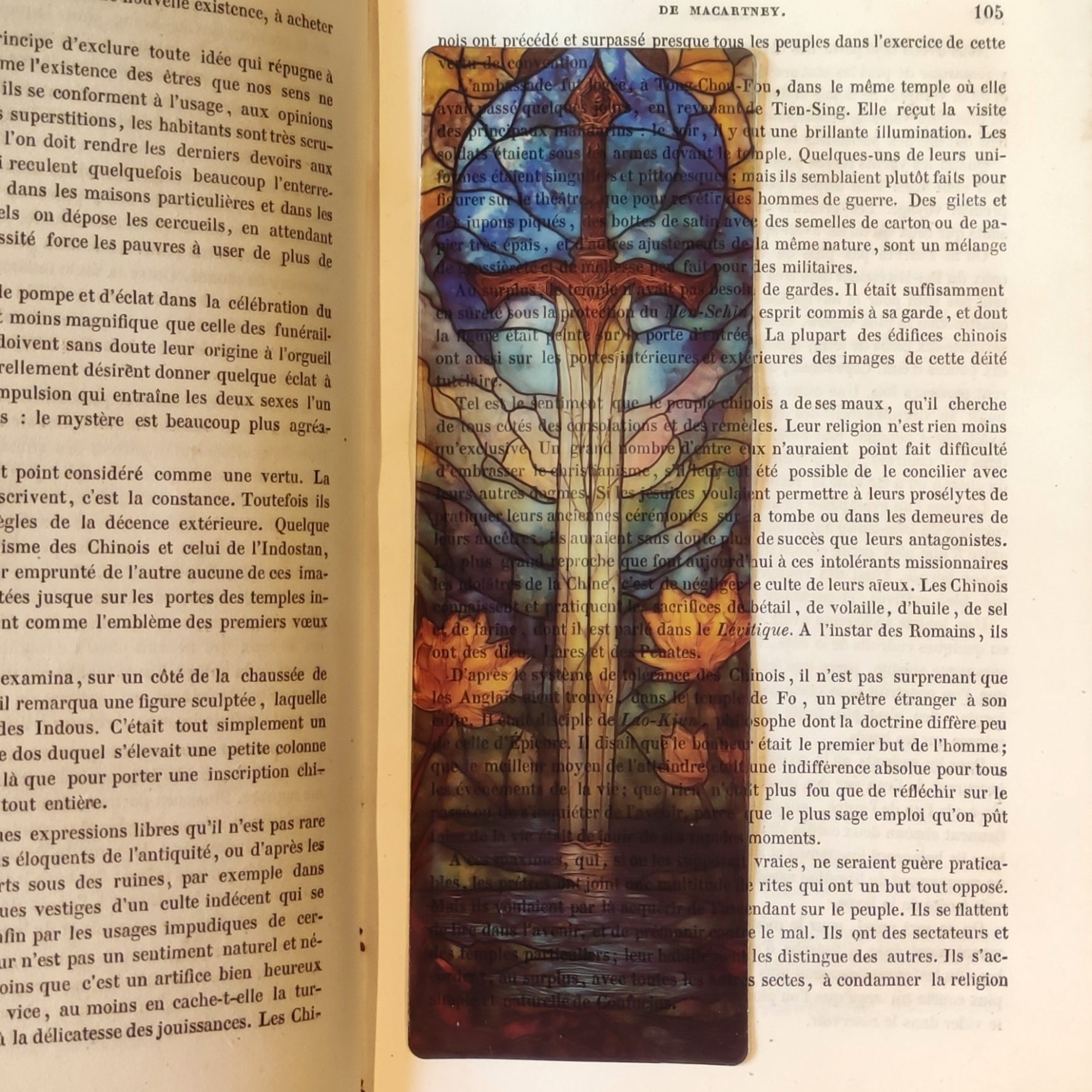 Marque-page Vitrail - Epée du Lac