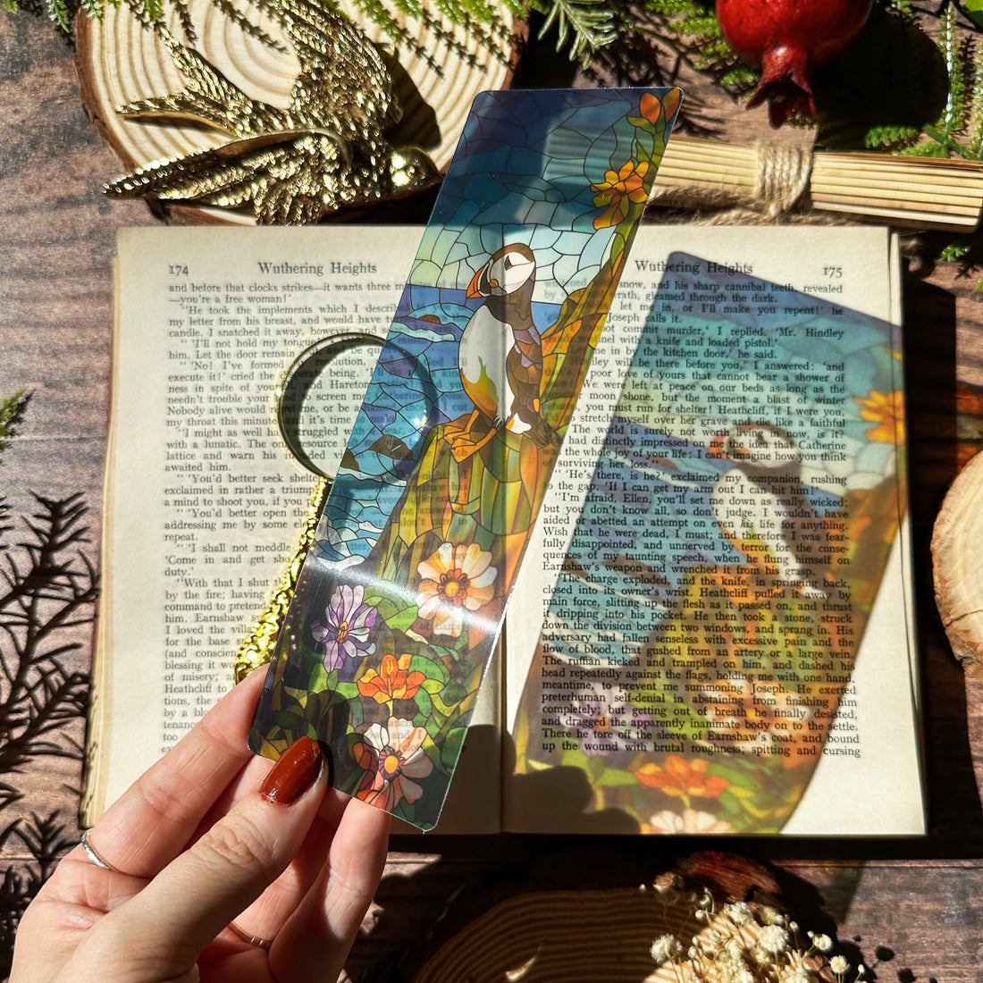 Marque-page Vitrail - Macareux