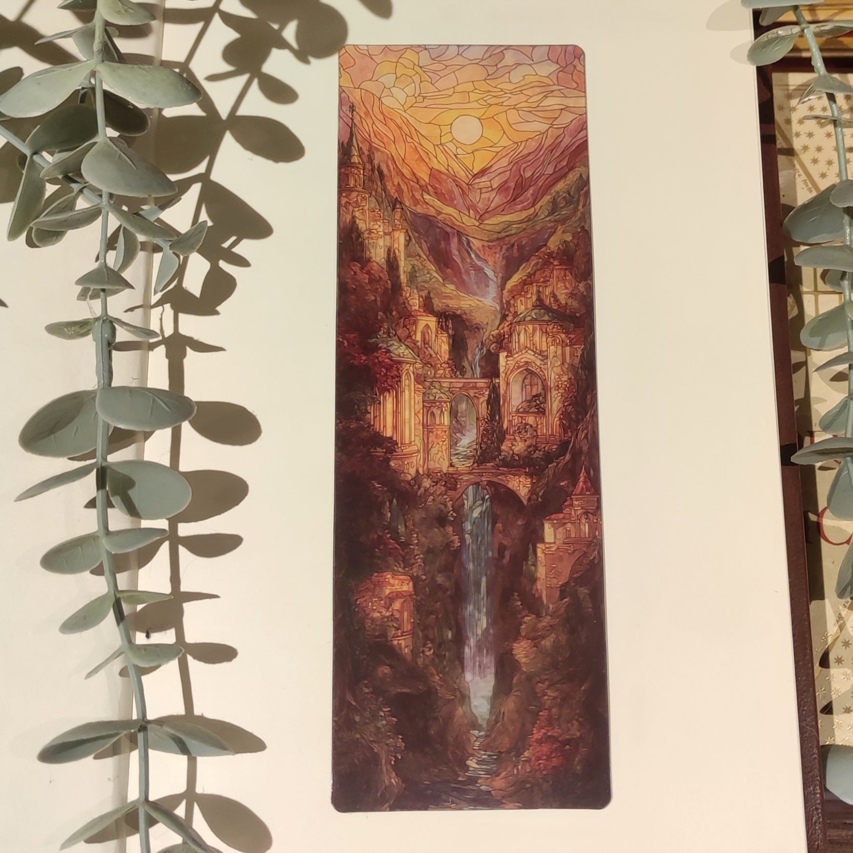 Marque-page Vitrail - Rivendell au soleil couchant