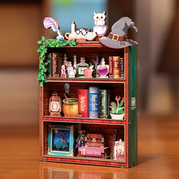 Mini Booknook Magnet - Bibliothèque Magique
