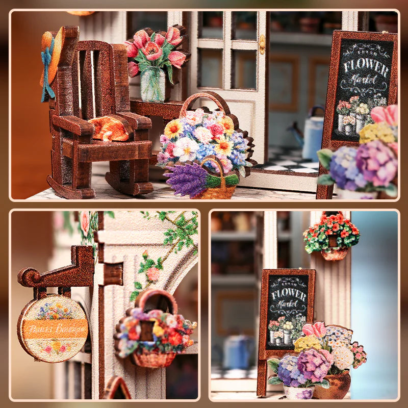 Mini Booknook Magnet - Boutique de fleurs