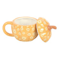 Mug et couvercle - Citrouille fleurie - La Muchette
