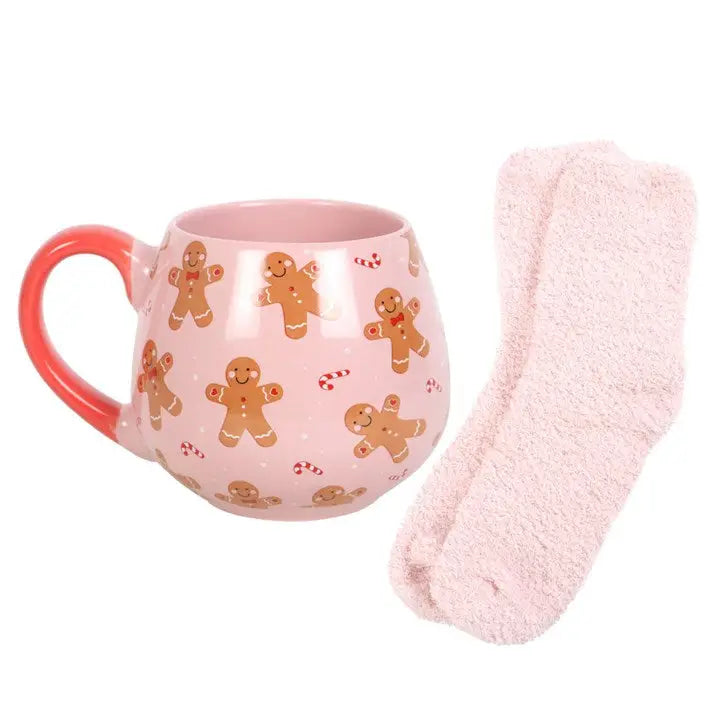 Ensemble Tasse Et Chaussettes De Noël - Pain d'épices