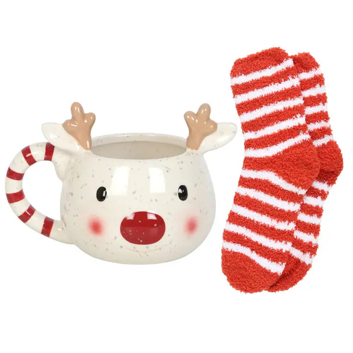 Ensemble Tasse Et Chaussettes - Renne de noël