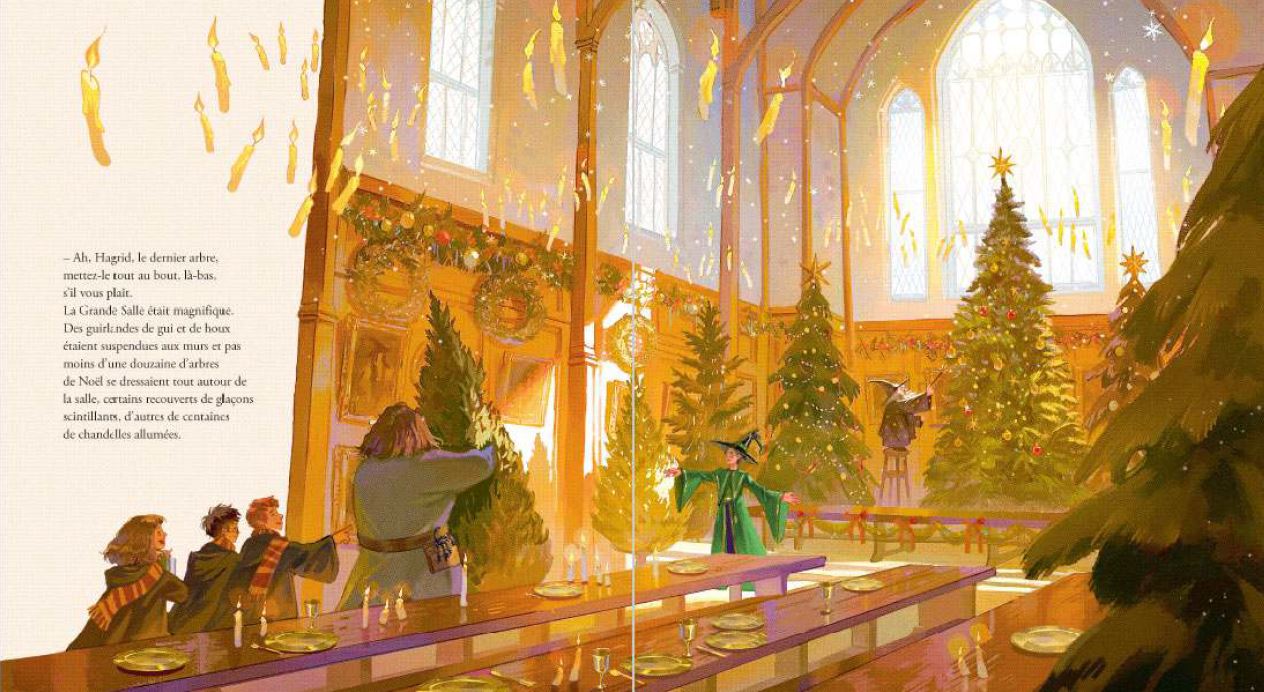 Noël à Poudlard - Illustré par Ziyi Gao - La Muchette