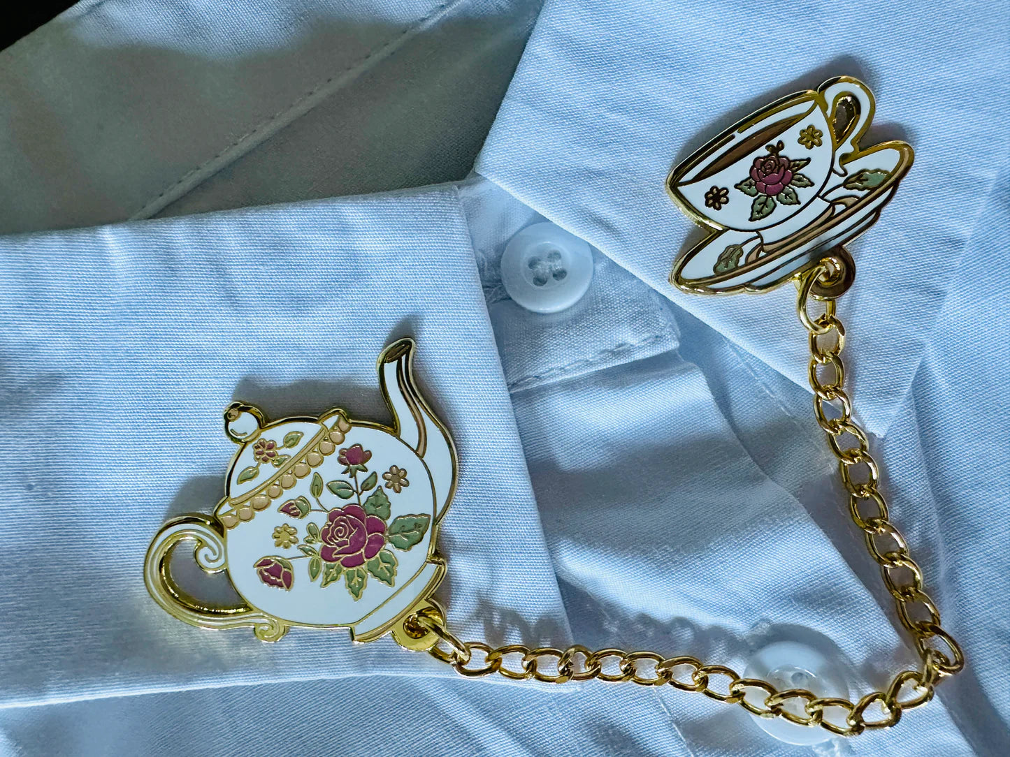Set de Pin's Théière et tasse - Epingle de col