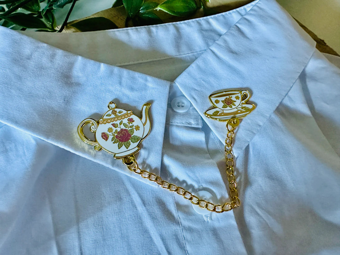 Set de Pin's Théière et tasse - Epingle de col