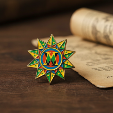 Pin's Ministère de la Magie du Brésil - Les Animaux Fantastiques - Design MinaLima - Vue artistique et détaillée