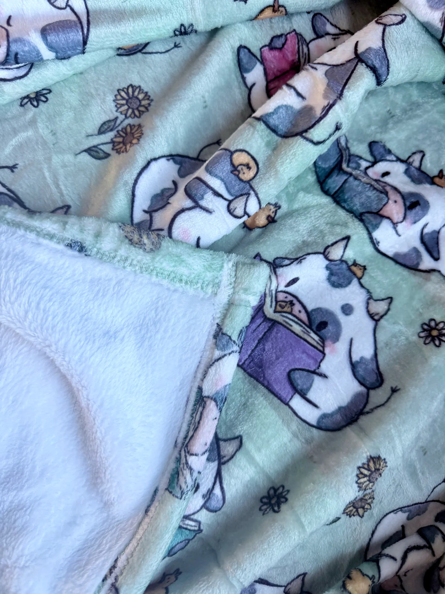 Plaid Petites vaches et poussins
