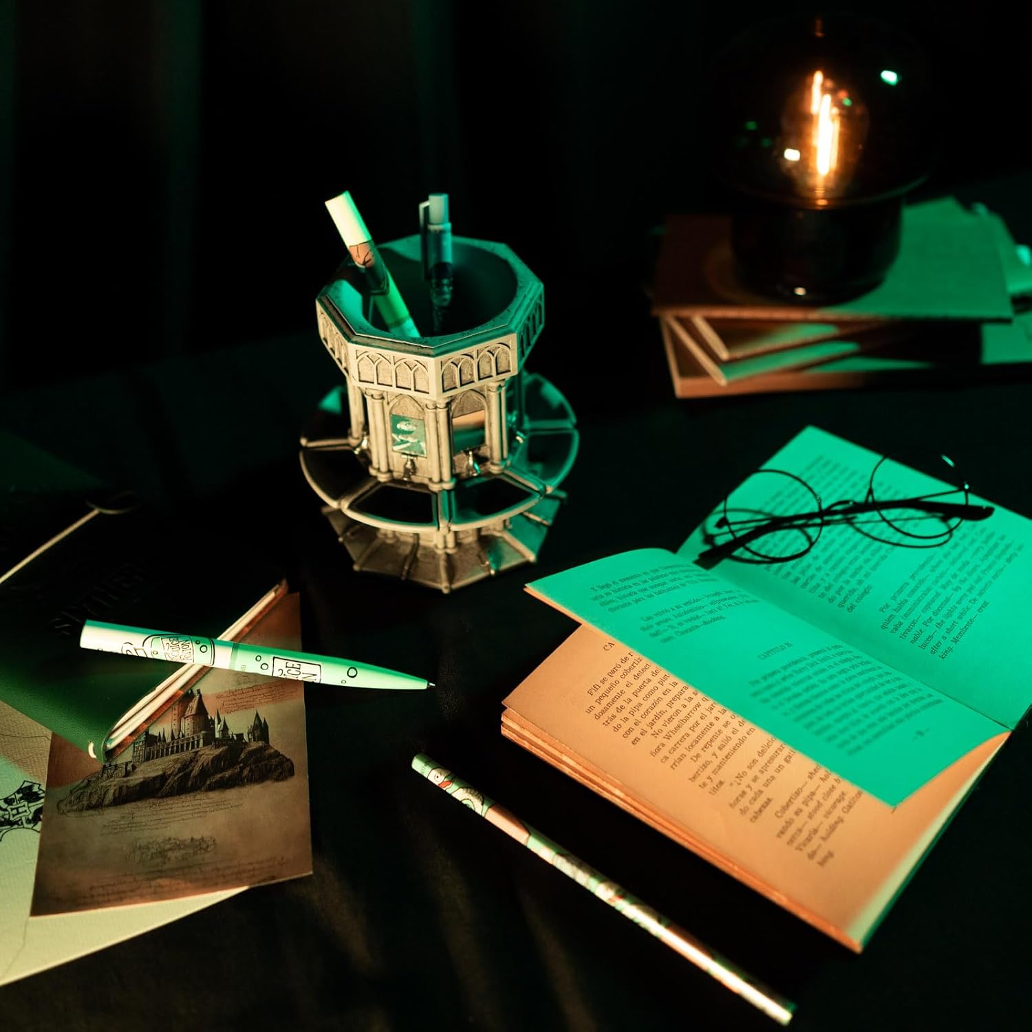 Pot à crayons Harry Potter avec set d'écriture