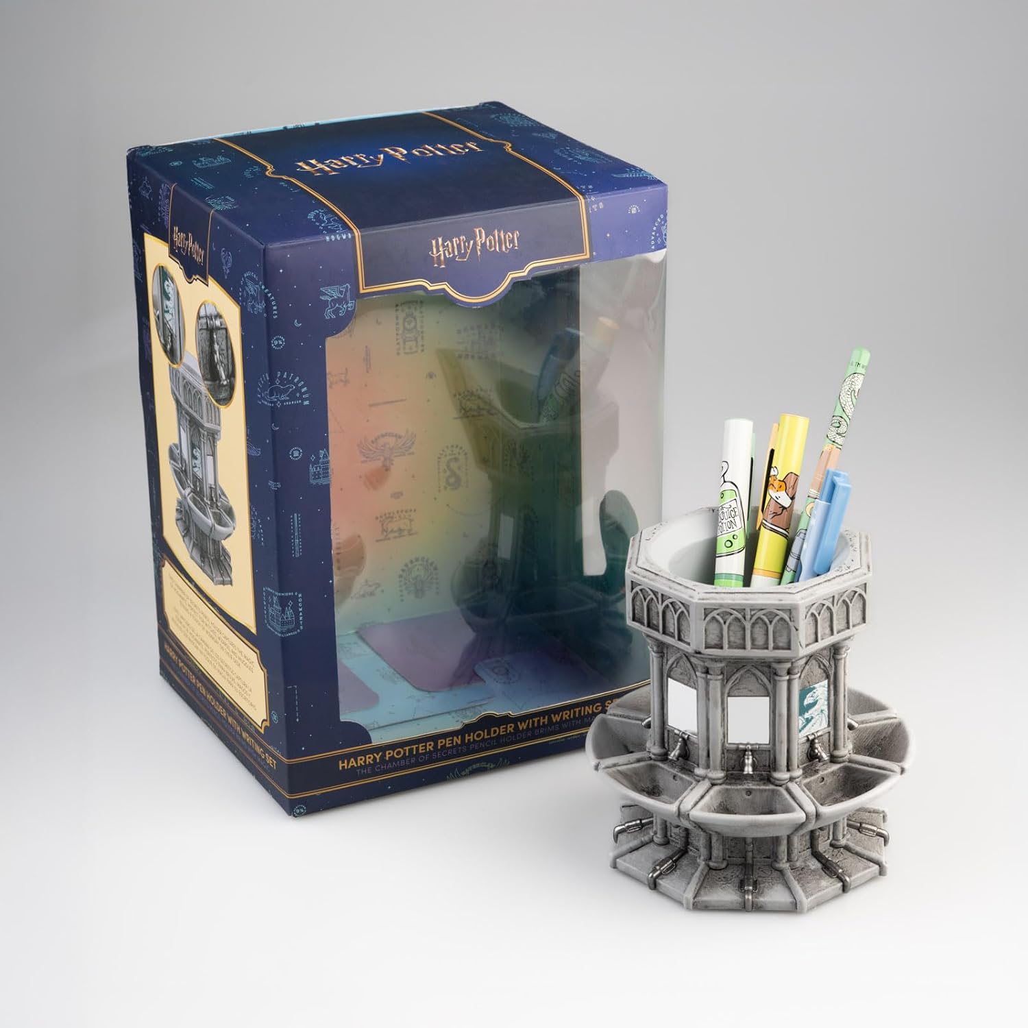 Pot à crayons Harry Potter avec set d'écriture