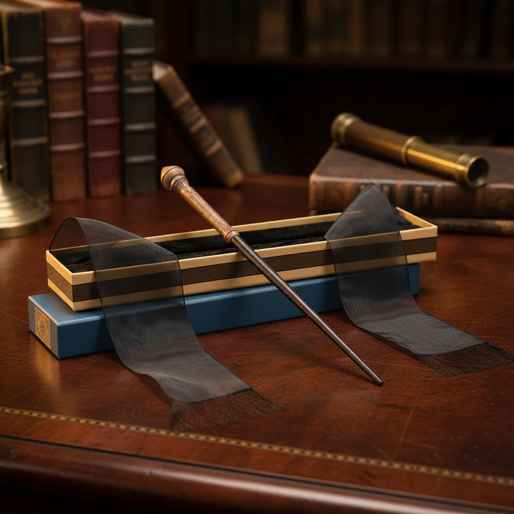 Première Baguette Hermione Granger - Boîte Ollivander - Harry Potter - Vue artistique et détaillée