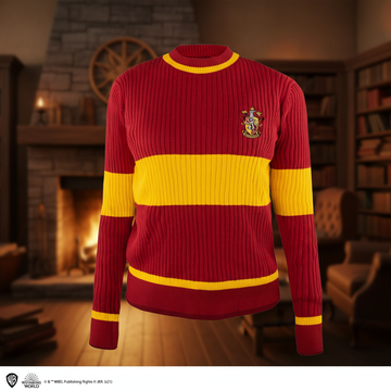 Pull de Quidditch Gryffondor Harry Potter - Réplique Authentique - Vue artistique et détaillée