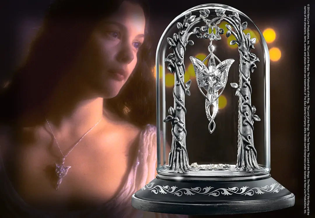 Présentoir Pendentif Arwen Étoile du Soir - Le Seigneur des Anneaux - Socle & Cloche