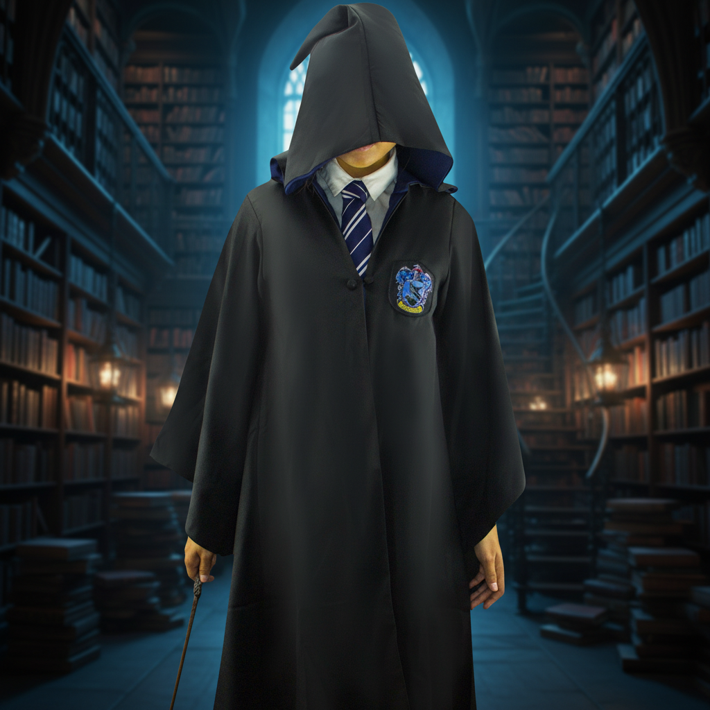 Robe de Sorcier Harry Potter - Réplique Officielle Uniforme Poudlard - Vue artistique et détaillée