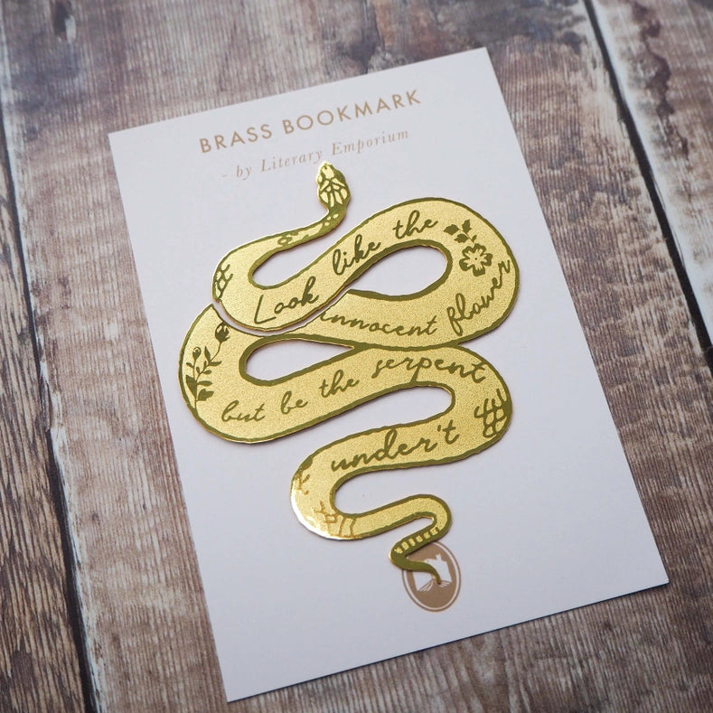 Marque-page doré - Serpent