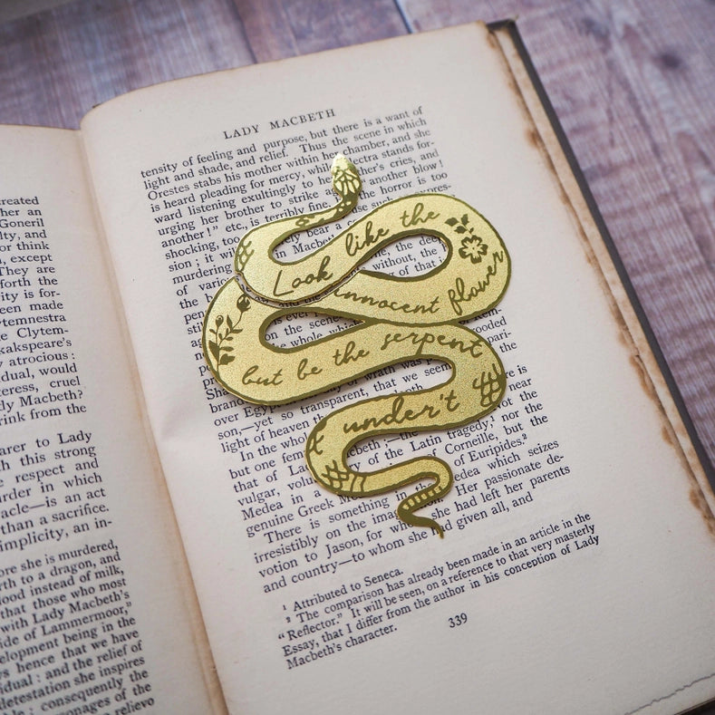 Marque-page doré - Serpent