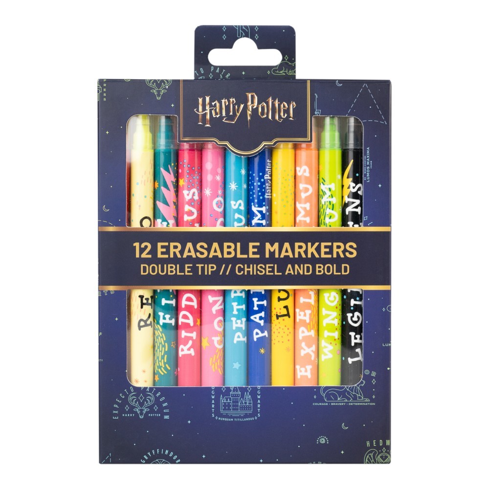 Set de 12 feutres effaçables Sortilèges Harry Potter - La Muchette