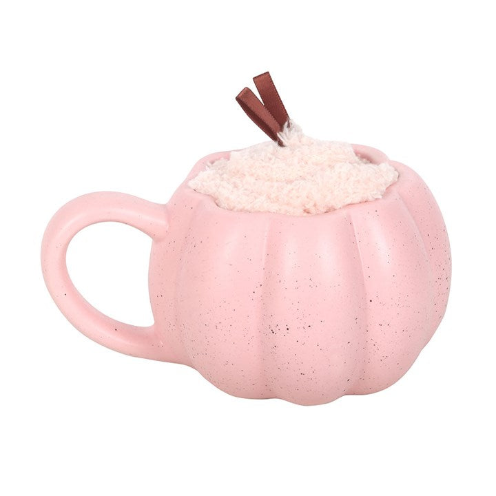 Set tasse et chaussettes Citrouille rose - La Muchette