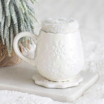 Set Mug Flocon avec chaussettes et soucoupe