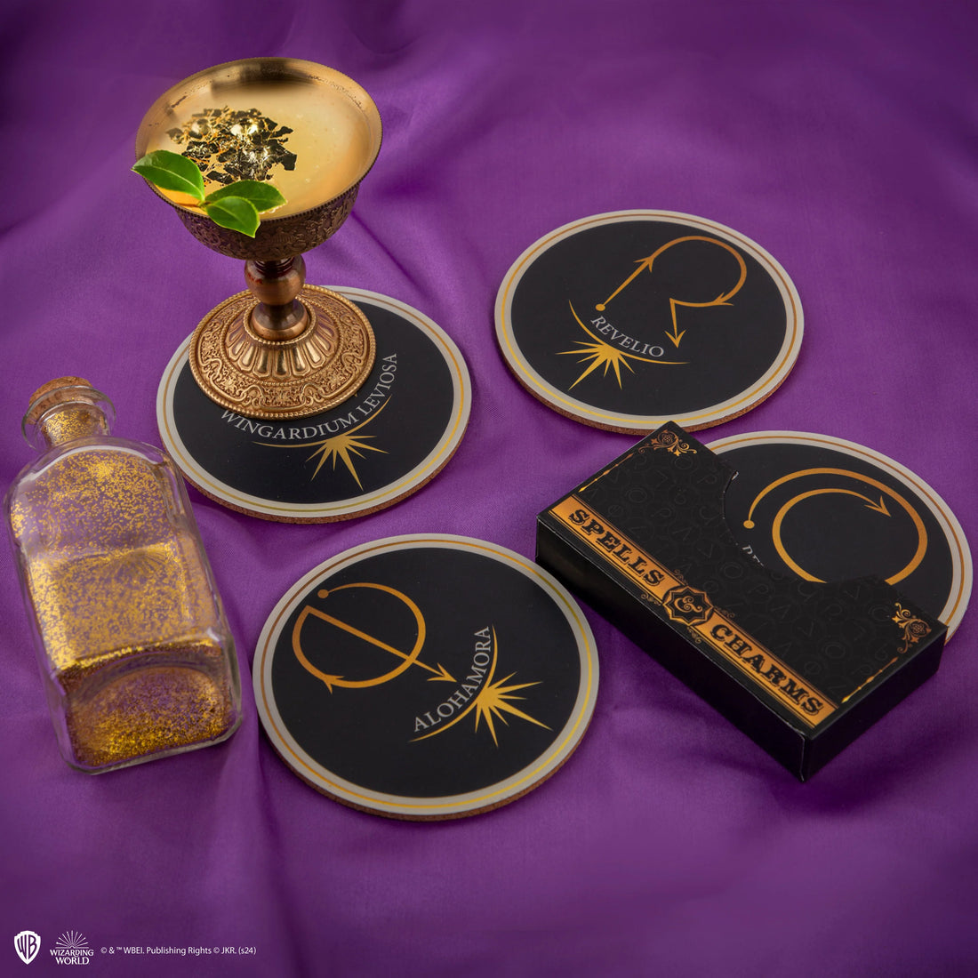 Lot de 4 sous - verre - Sortilèges - La Muchette