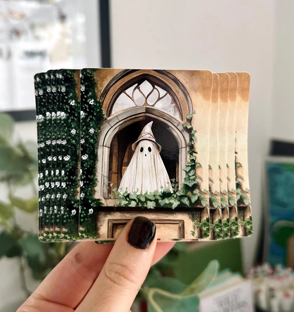 Sticker Fantôme Gothique Aquarelle