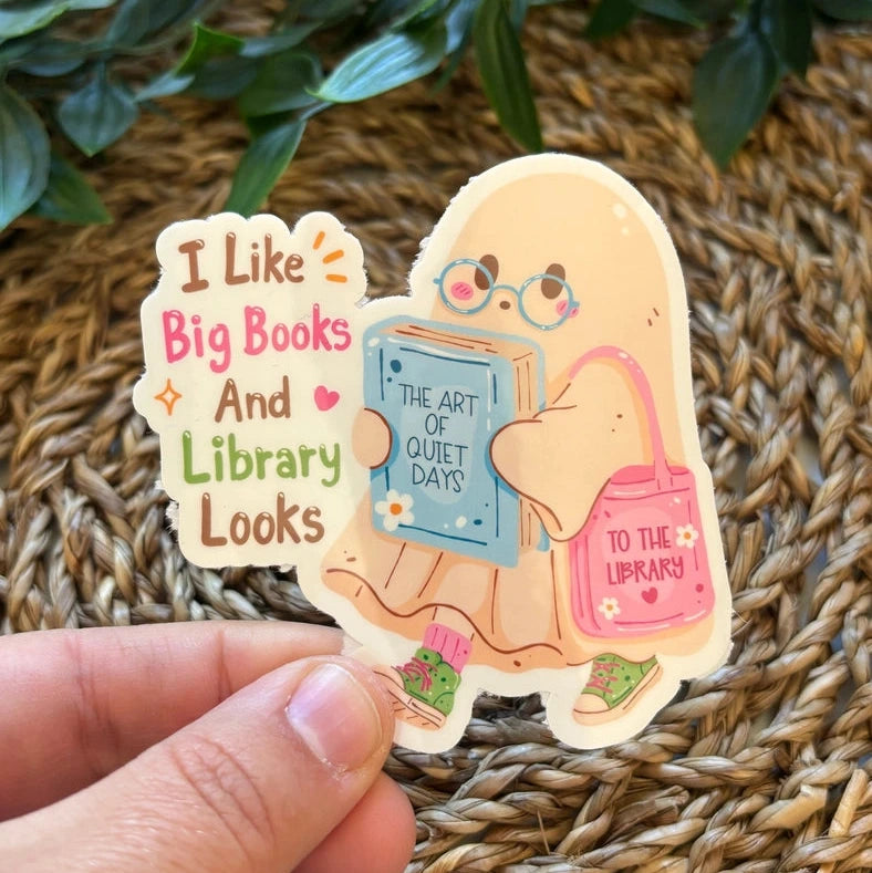 Sticker Fantôme qui aime les livres
