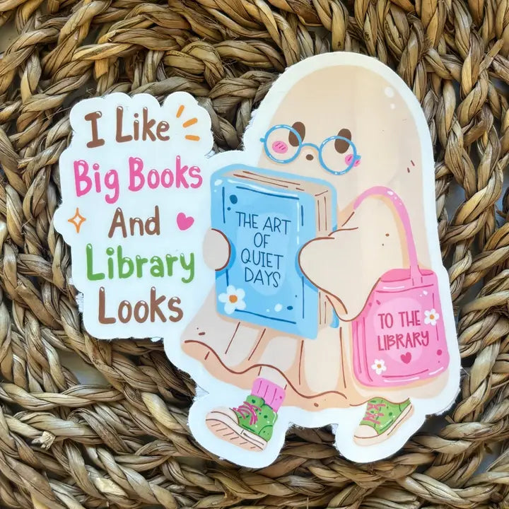 Sticker Fantôme qui aime les livres
