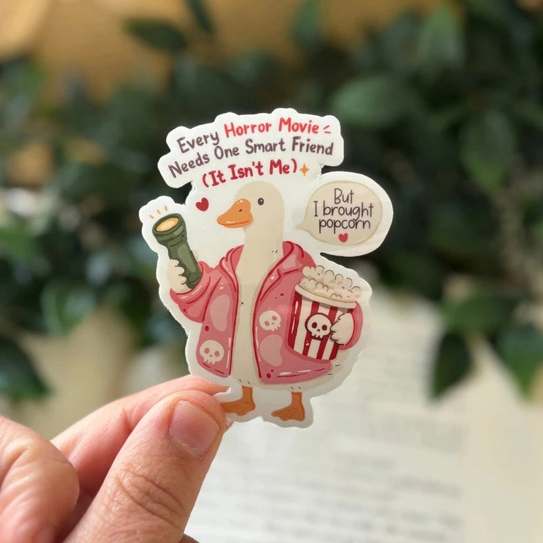 Sticker "chaque film d'horreur a besoin d'un ami futé" - La Muchette