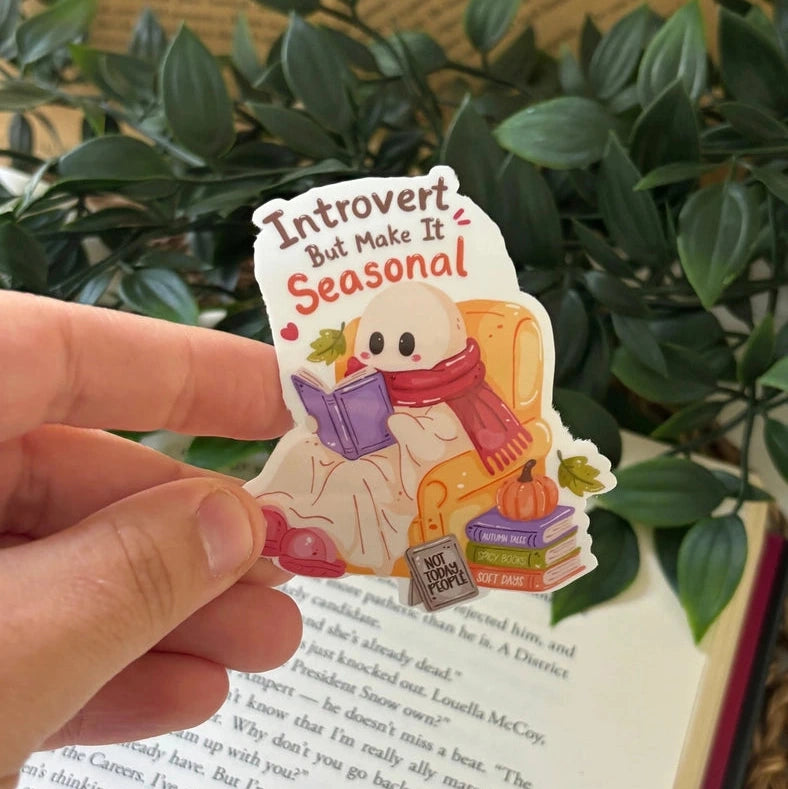 Sticker Introverti, mais en version automne - La Muchette