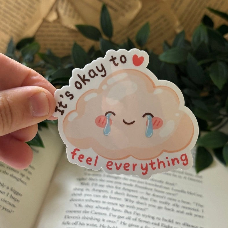 Sticker Nuage "C'est normal de tout ressentir"