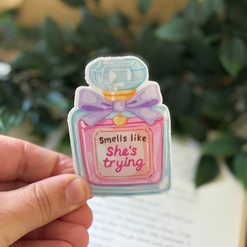 Sticker Parfum "Elle essaie"