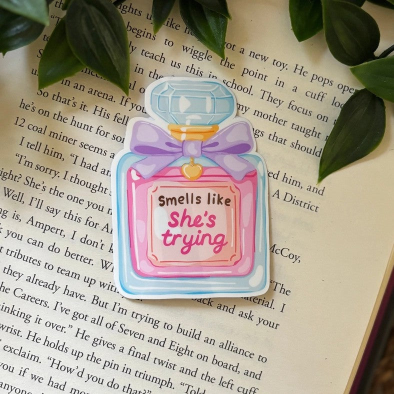 Sticker Parfum "Elle essaie"