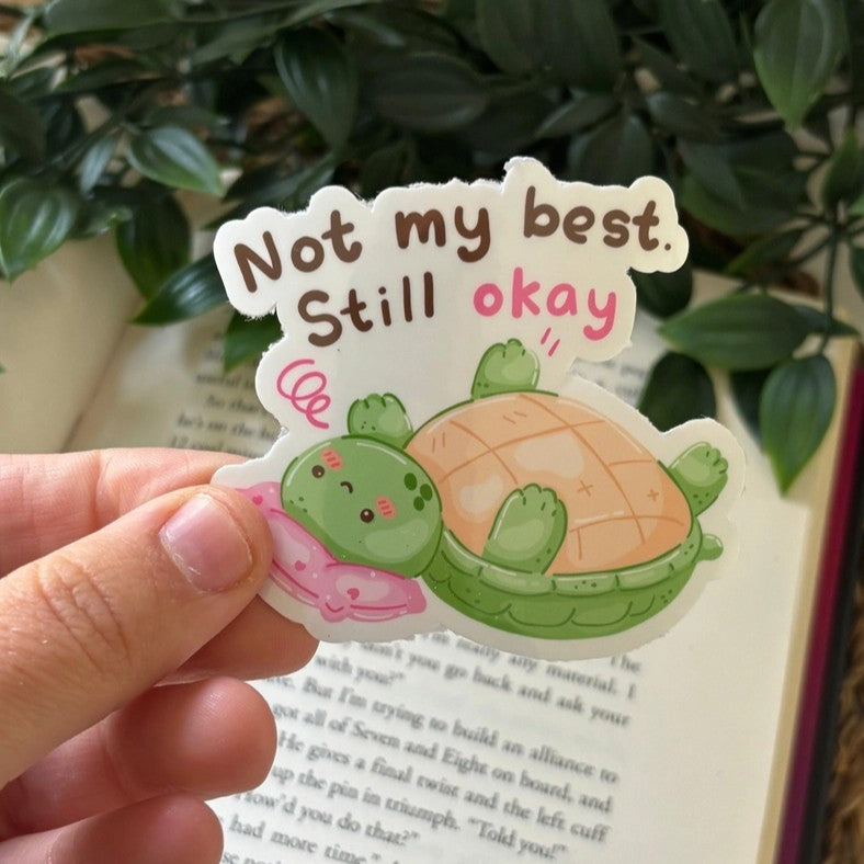 Sticker "Pas à mon meilleur mais ça va"