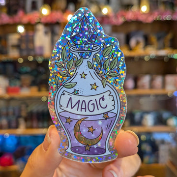 Sticker scintillant - Potion magique Violette - La Muchette