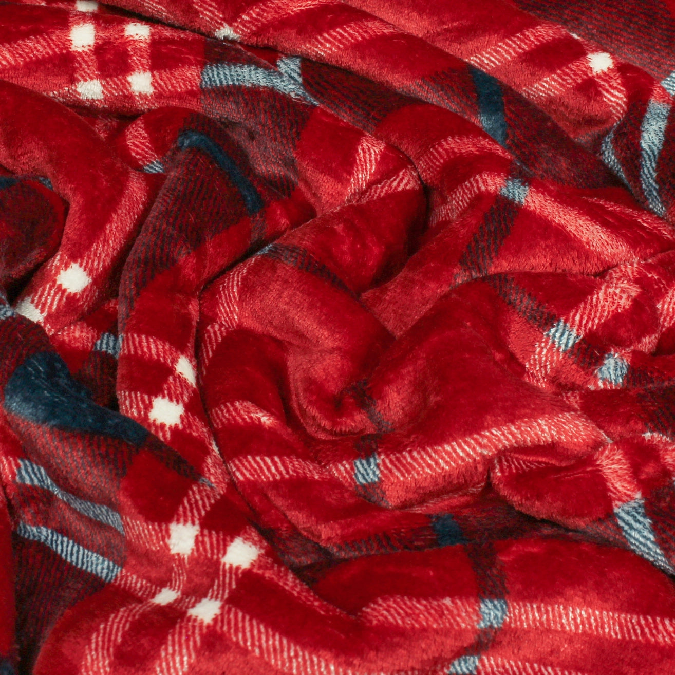 Plaid Fluffy - Tartan rouge