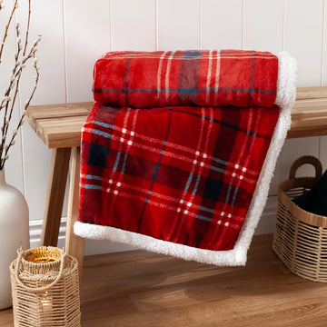 Plaid Fluffy - Tartan rouge