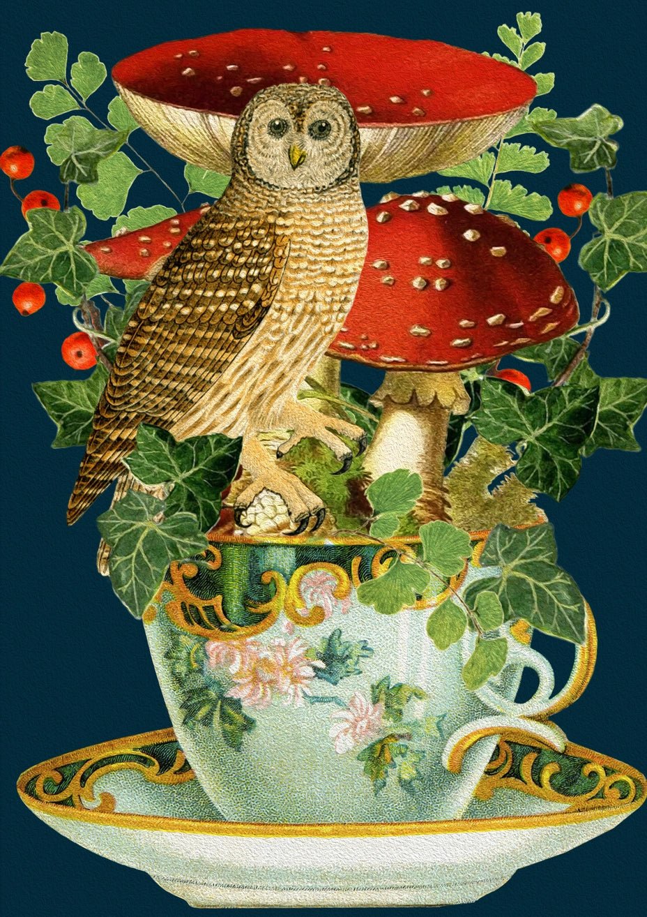 Carte de voeux - Tasse à thé - La Muchette
