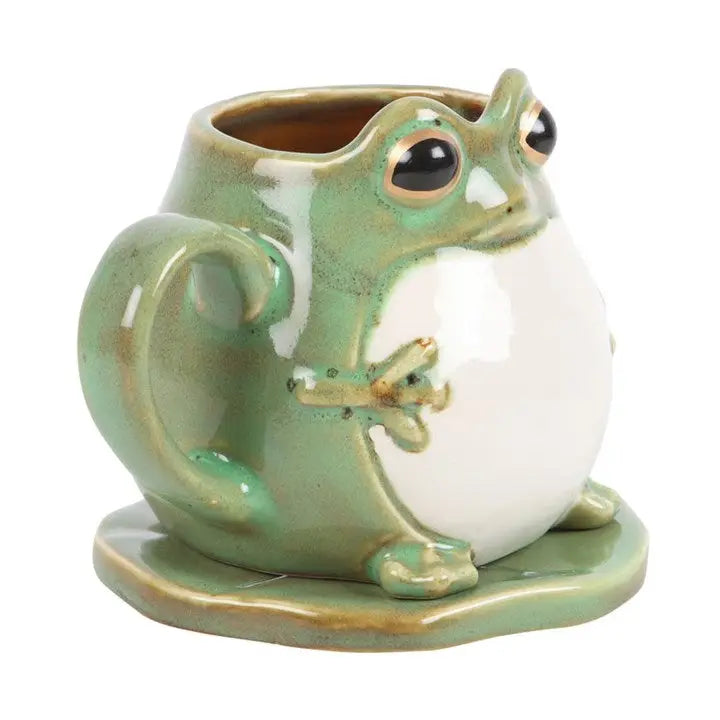 Tasse grenouille et soucoupe nénuphar