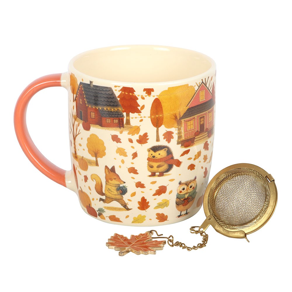 Set tasse et infuseur à thé - Animaux d'Automne Cosy