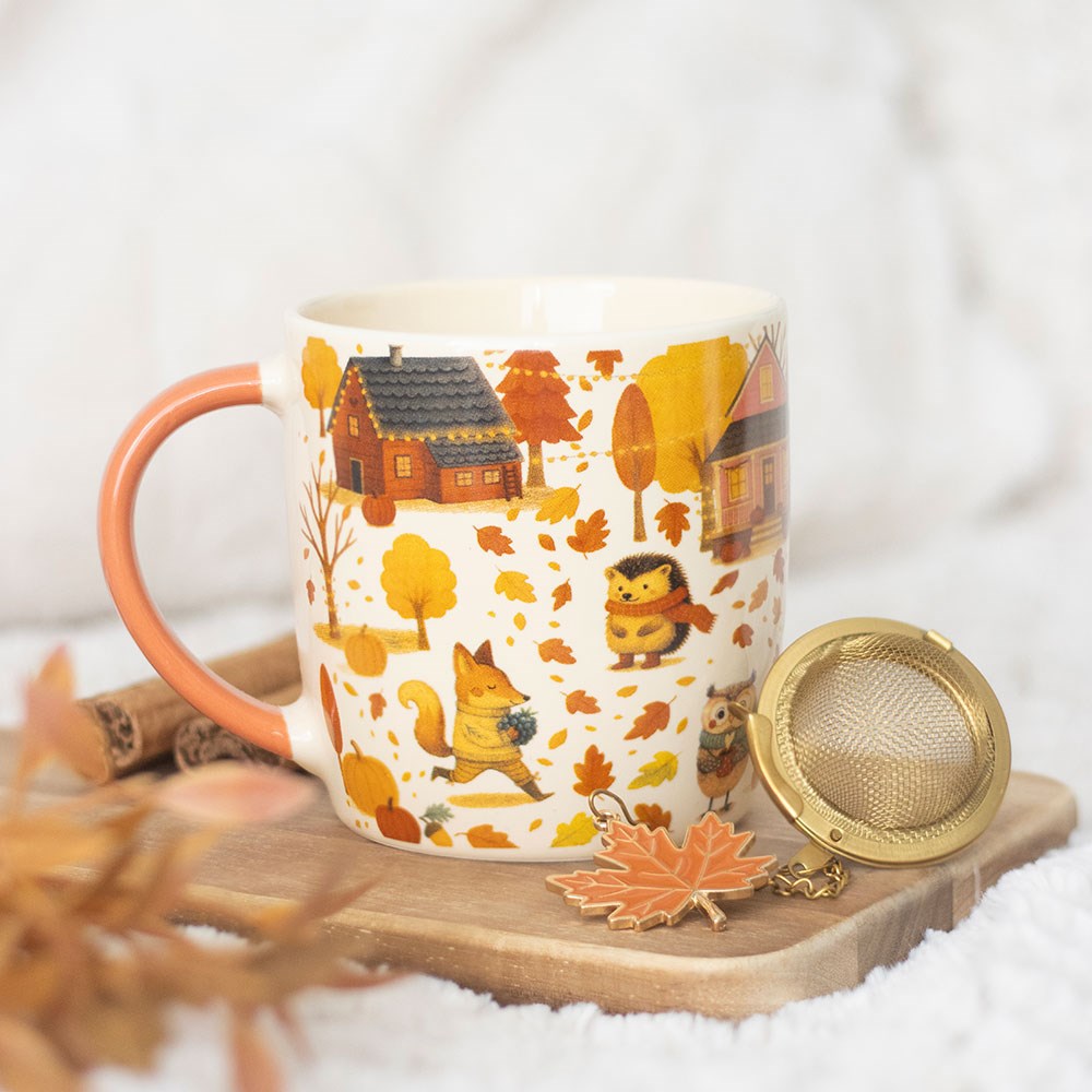 Set tasse et infuseur à thé - Animaux d'Automne Cosy