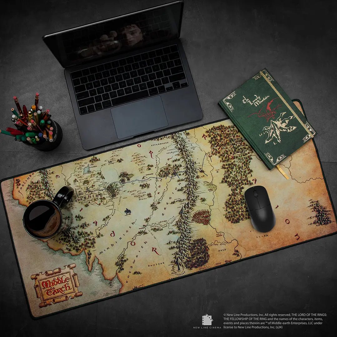 Tapis de bureau - Carte Terre du Milieu - La Muchette