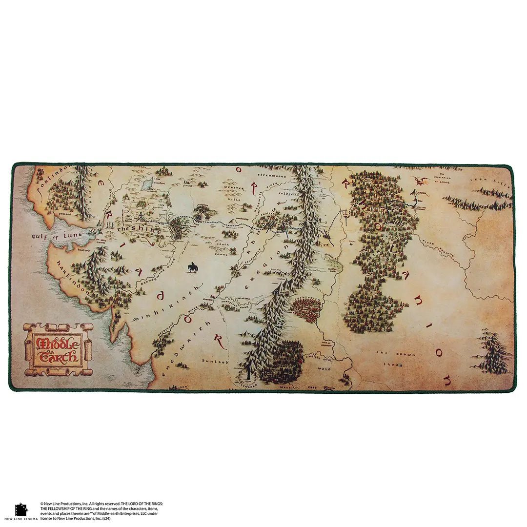 Tapis de bureau - Carte Terre du Milieu - La Muchette