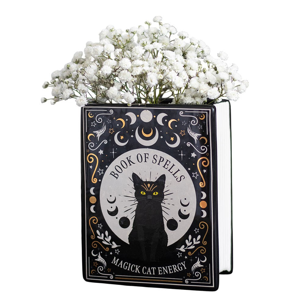 Vase Livre Chat Noir "Book of Spells"
