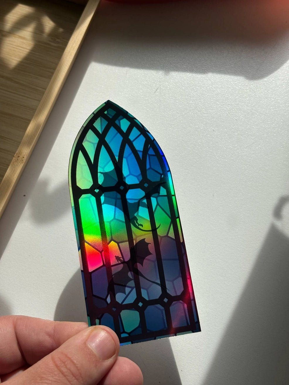 Sticker Vitrail holographique Dragon - La Muchette